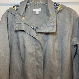 CHARTER CLUB -  hooded‎ RAINCOAT  jacket Small